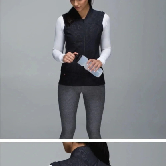 Lululemon Light Speed Reflective Vest Size 2 in Desert Snake Embossed Black NWT - Picture 1 of 12